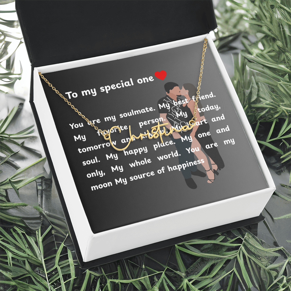 Personalized To My Special One Signature Name Necklace
