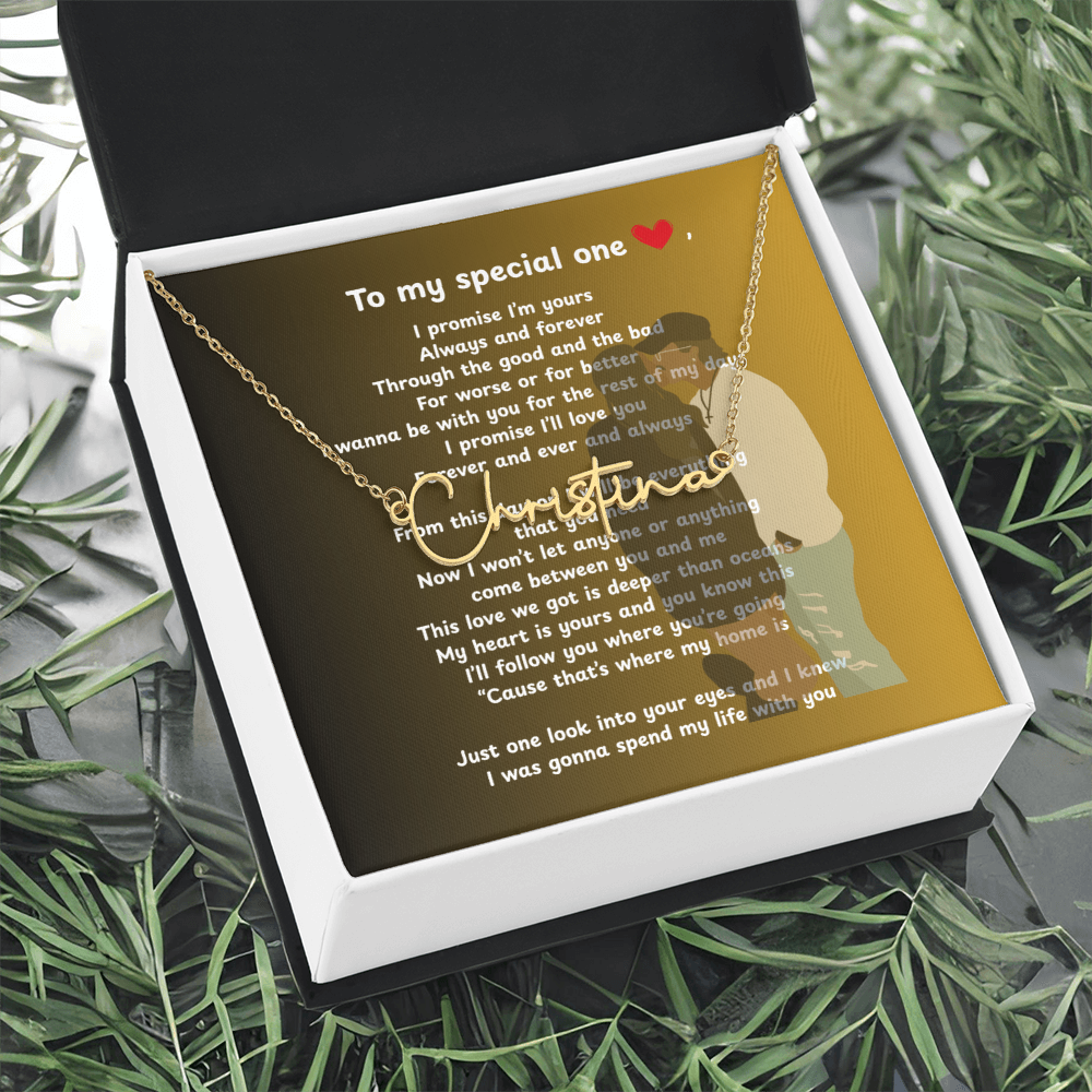 Personalized To My Special One Signature Name Necklace