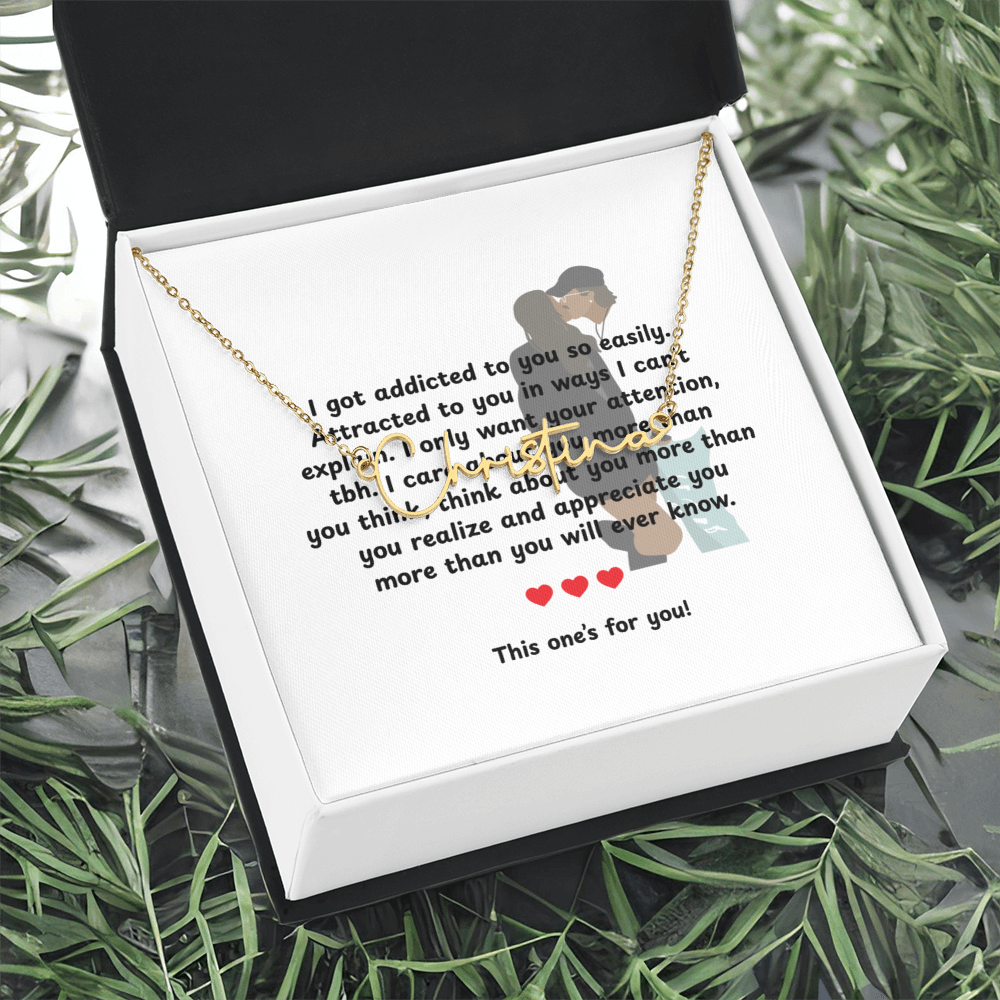 Personalized This One's For You Signature Name Necklace