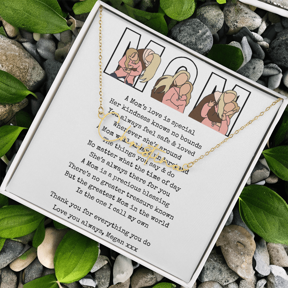 Personalized Mom Signature Name Necklace