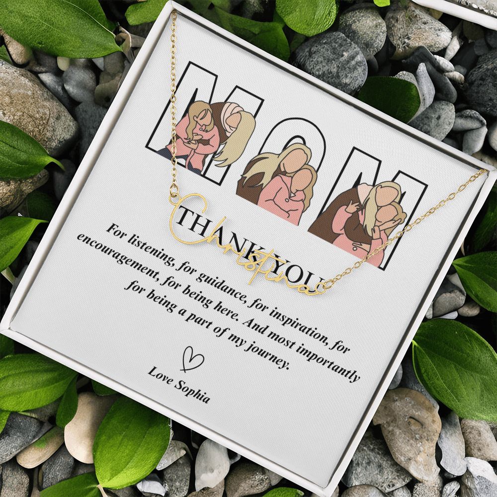 Personalized Mom Signature Name Necklace