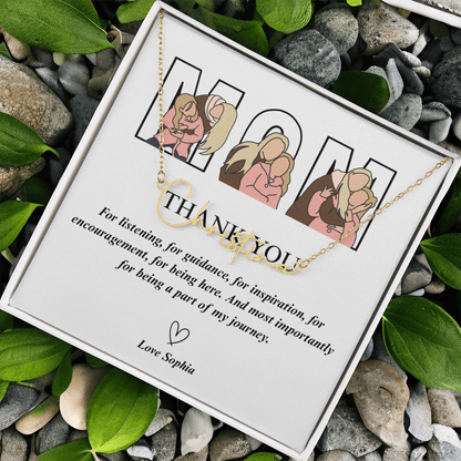 Personalized Mom Signature Name Necklace