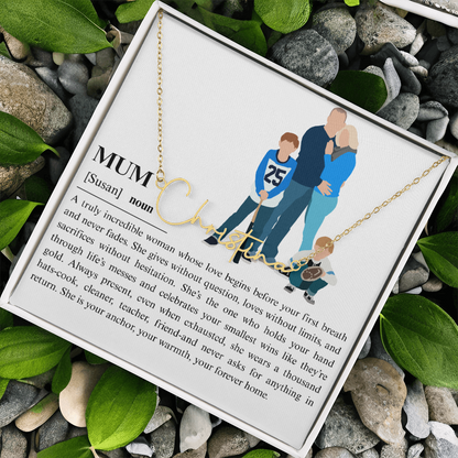 Personalized Mum Signature Name Necklace
