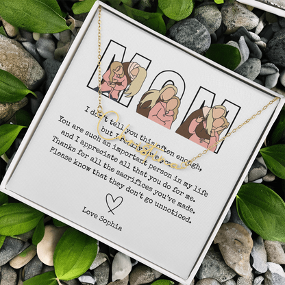 Personalized Mom Signature Name Necklace
