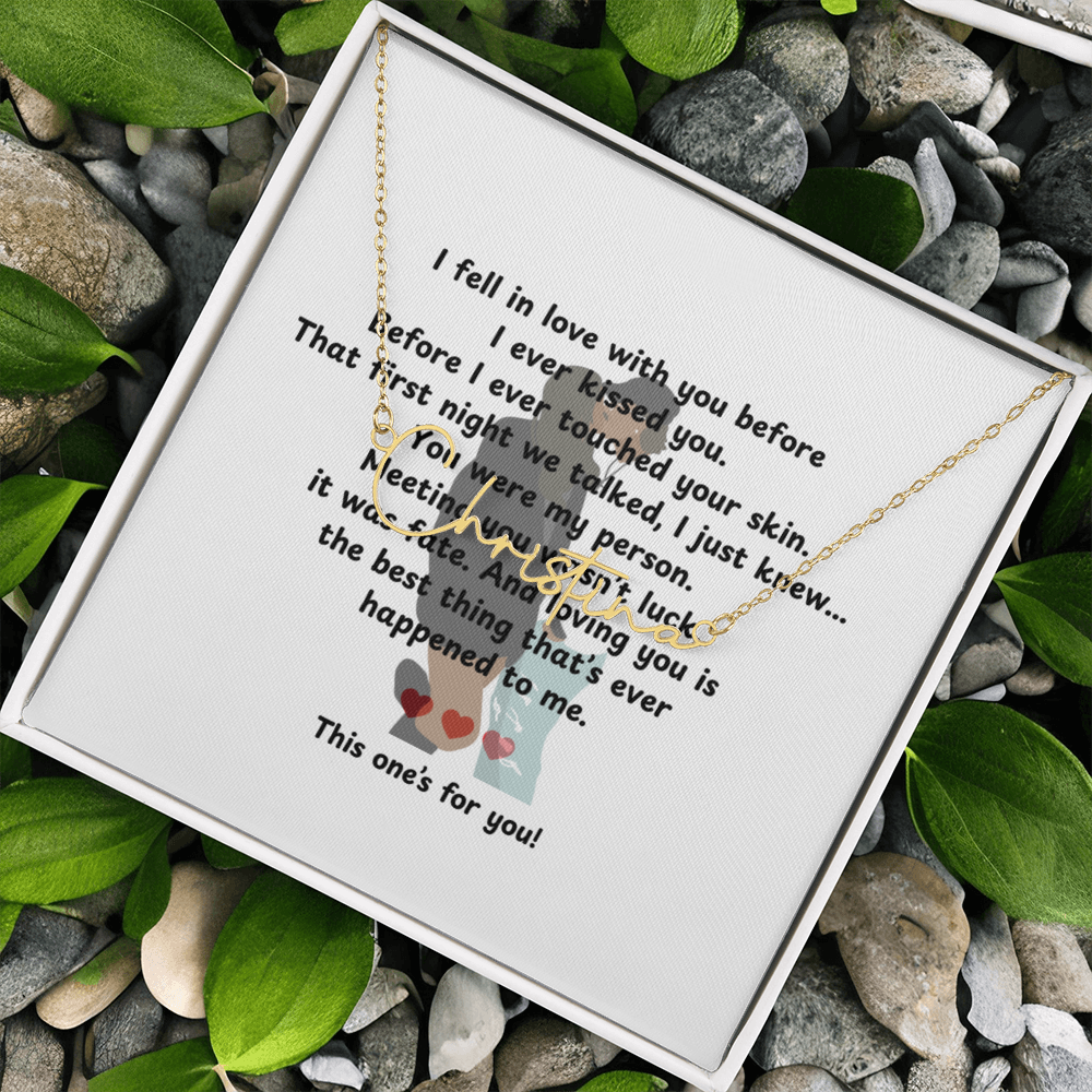 Personalized This One's For You Signature Name Necklace