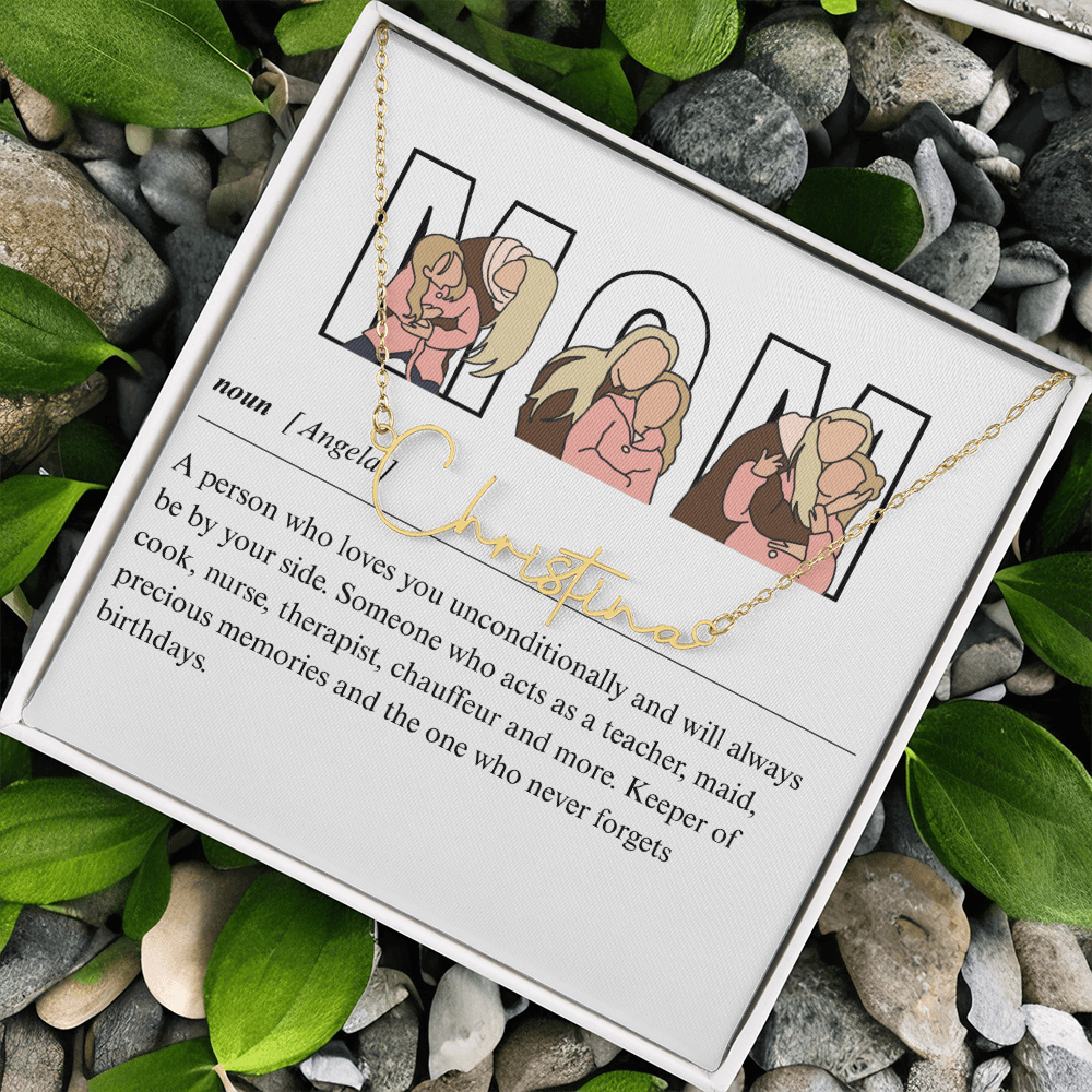 Personalized Mom Signature Name Necklace