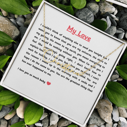 Personalized My Love Signature Name Necklace