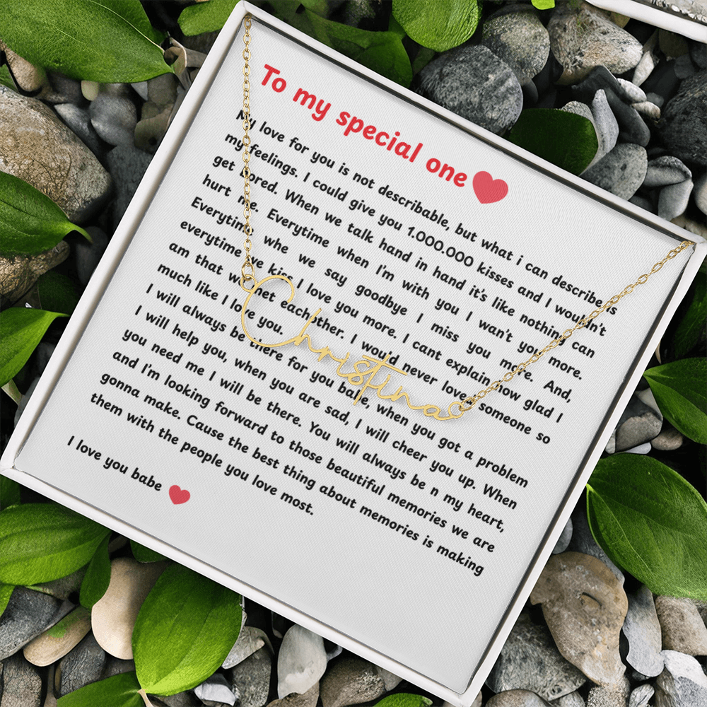 Personalized To My Special One Signature Name Necklace