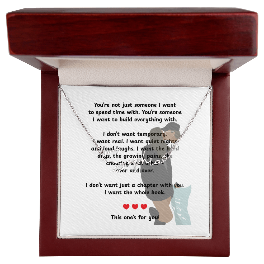 Personalized This One's For You Signature Name Necklace