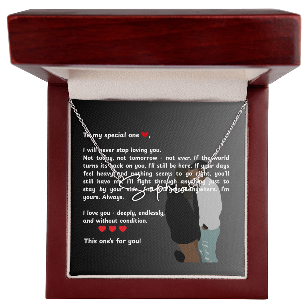 Personalized To My Special One Signature Name Necklace