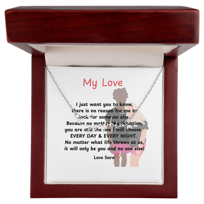Personalized My Love Signature Name Necklace