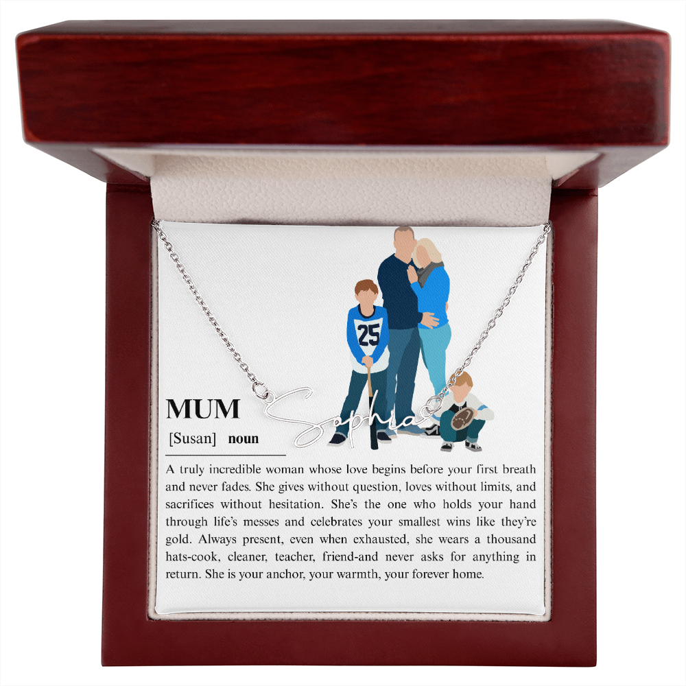 Personalized Mum Signature Name Necklace