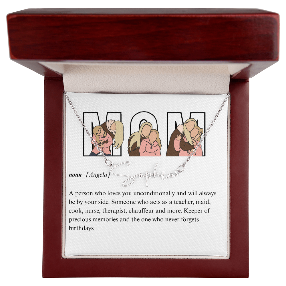 Personalized Mom Signature Name Necklace