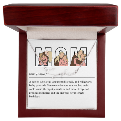 Personalized Mom Signature Name Necklace