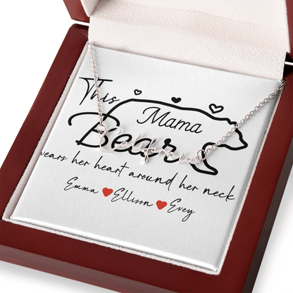 Personalized Mama Bear Signature Name Necklace