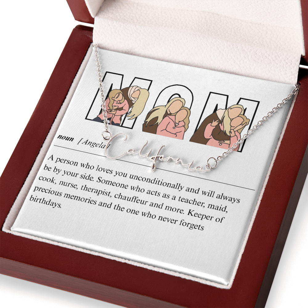 Personalized Mom Signature Name Necklace