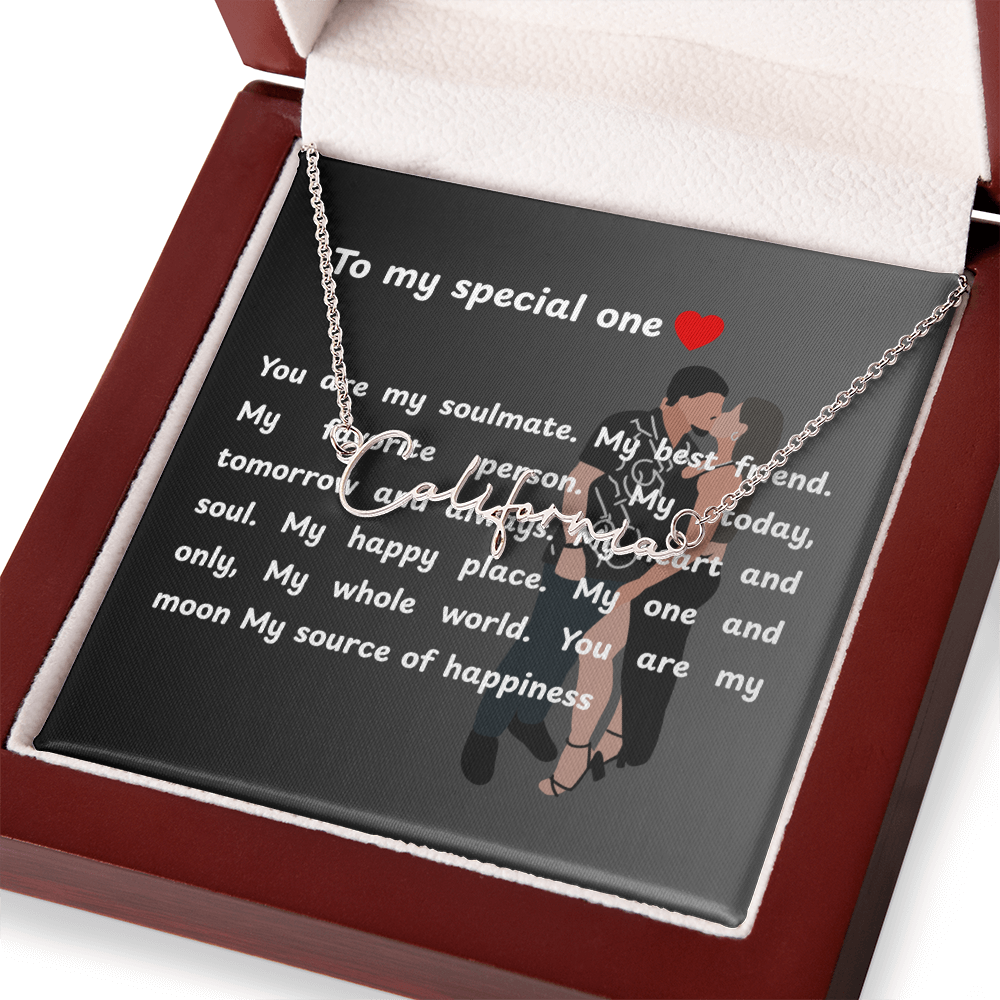 Personalized To My Special One Signature Name Necklace