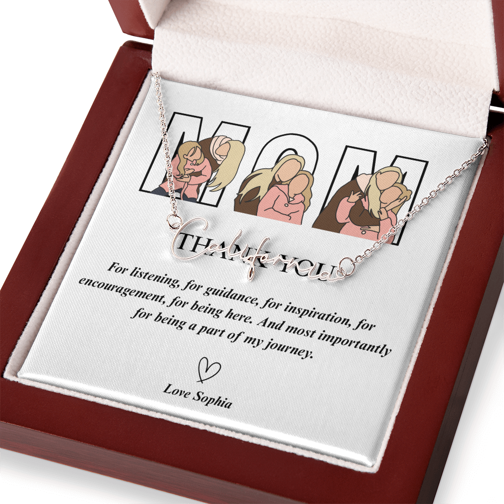 Personalized Mom Signature Name Necklace