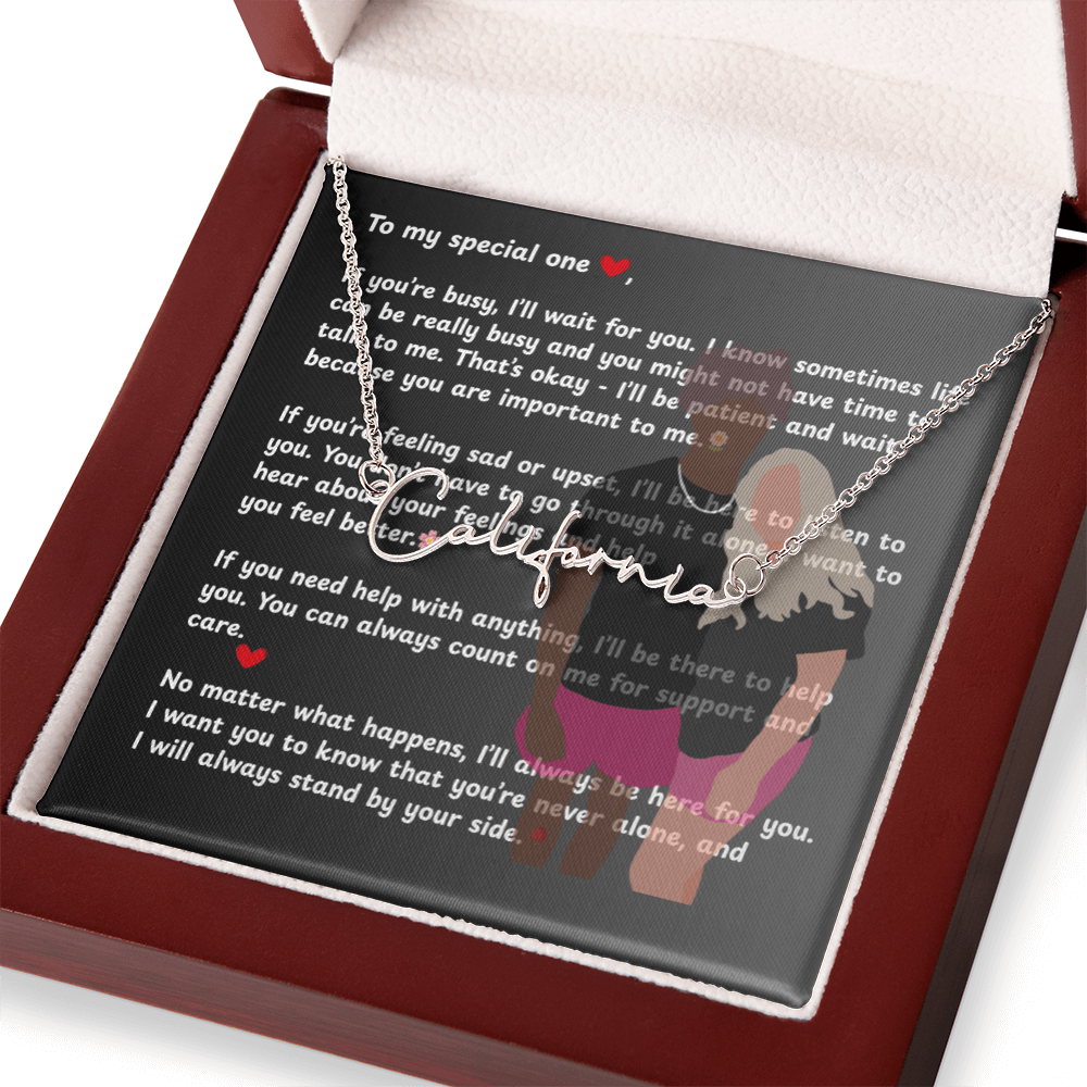 Personalized To My Special One Signature Name Necklace