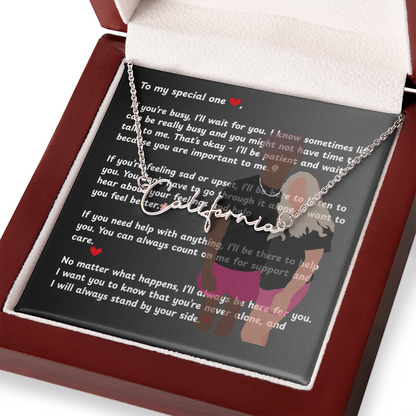 Personalized To My Special One Signature Name Necklace