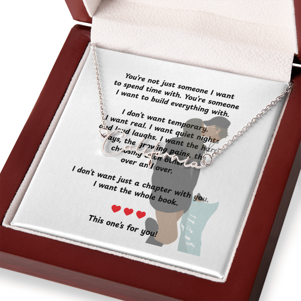 Personalized This One's For You Signature Name Necklace