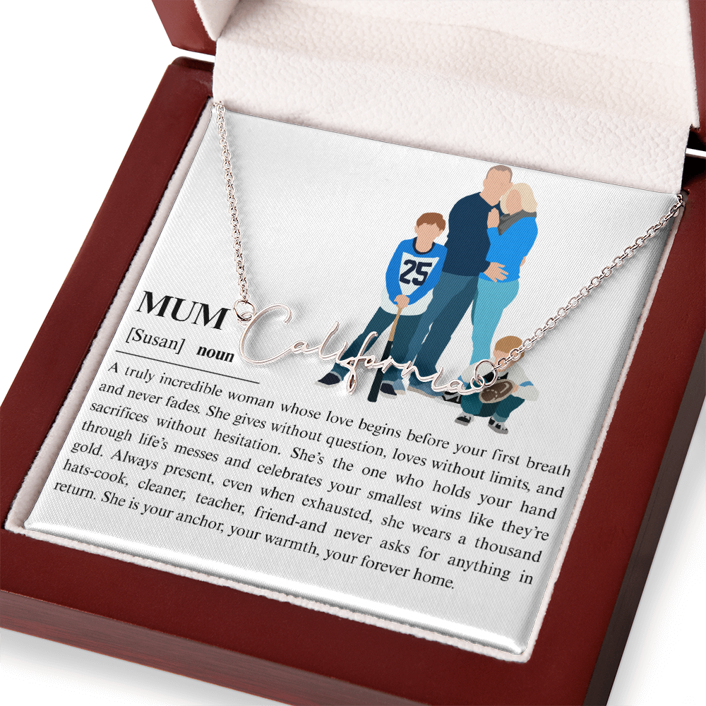 Personalized Mum Signature Name Necklace