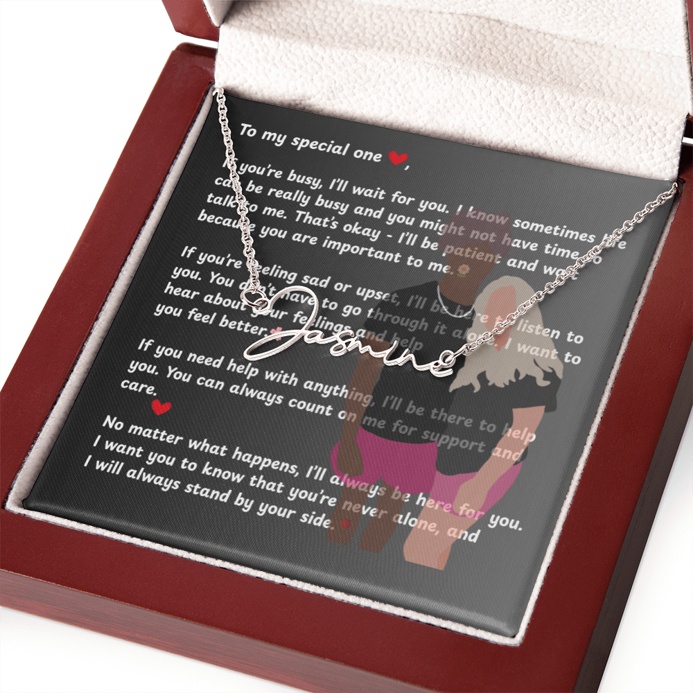 Personalized To My Special One Signature Name Necklace