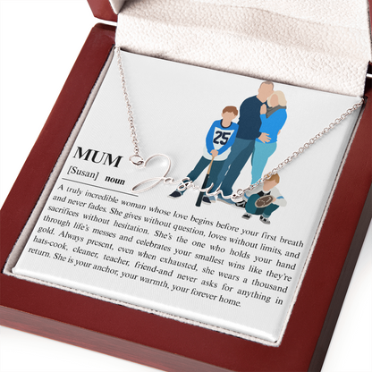 Personalized Mum Signature Name Necklace