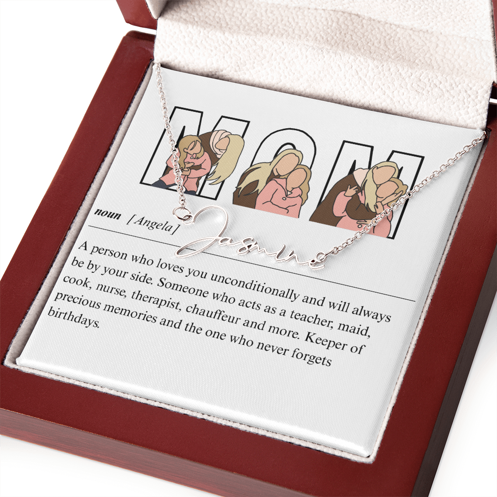 Personalized Mom Signature Name Necklace