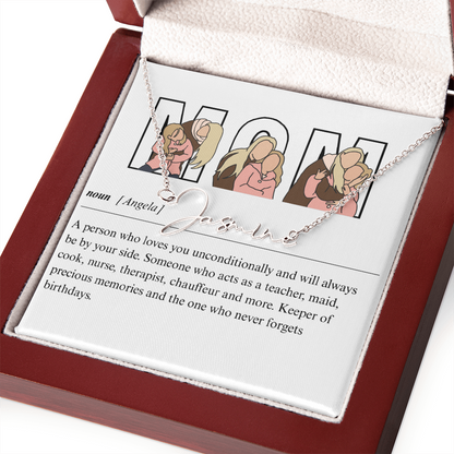 Personalized Mom Signature Name Necklace