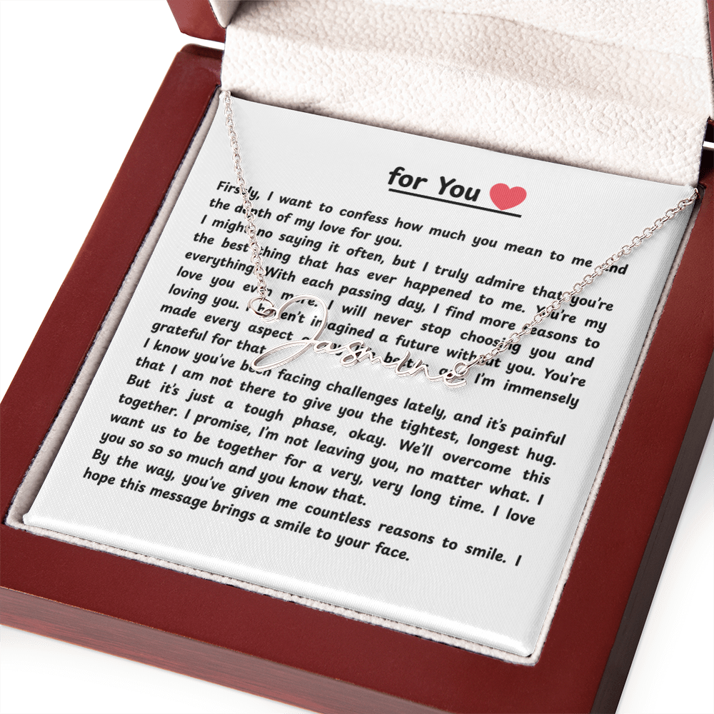 Personalized For You  Signature Name Necklace
