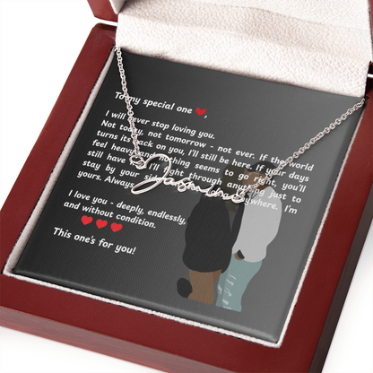 Personalized To My Special One Signature Name Necklace