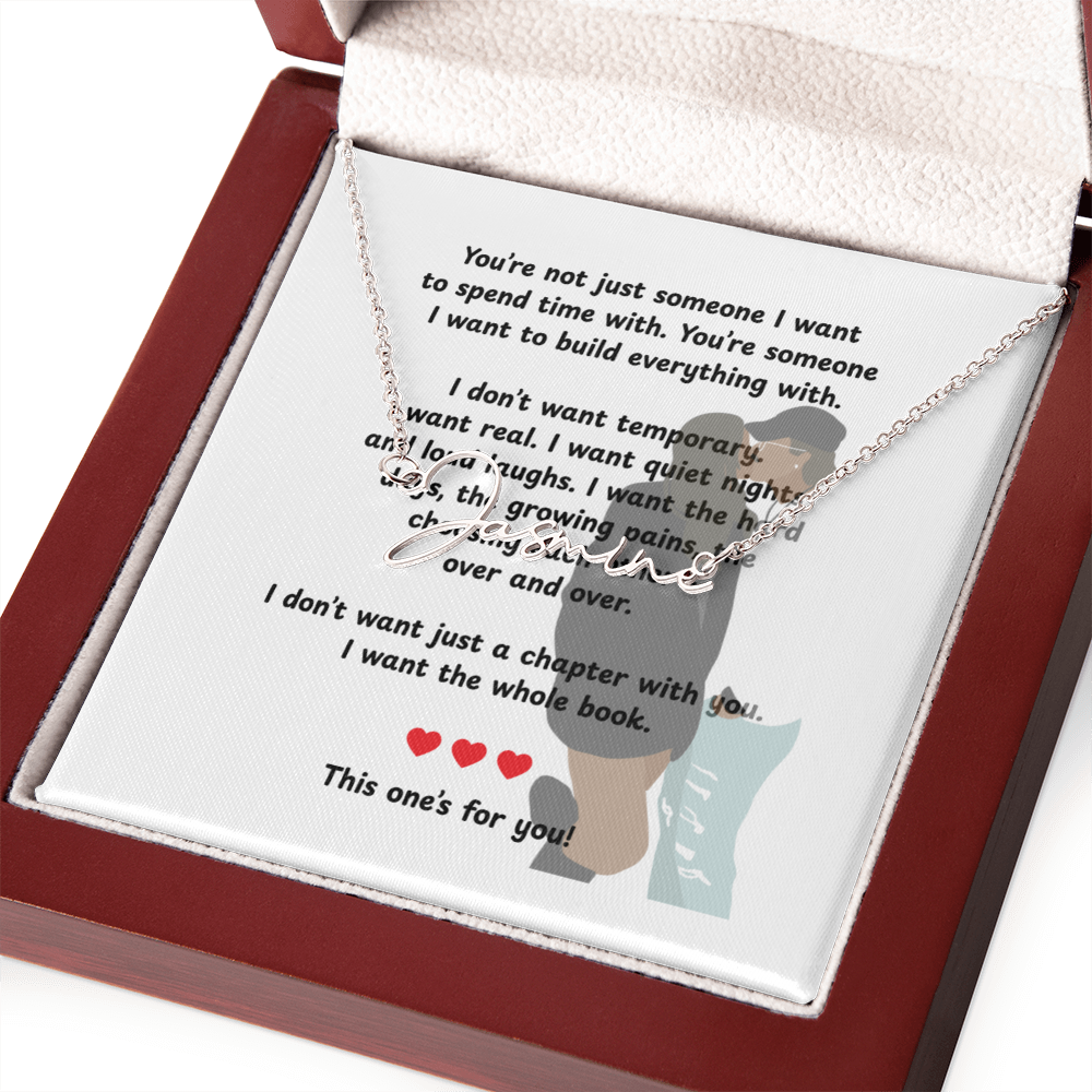 Personalized This One's For You Signature Name Necklace