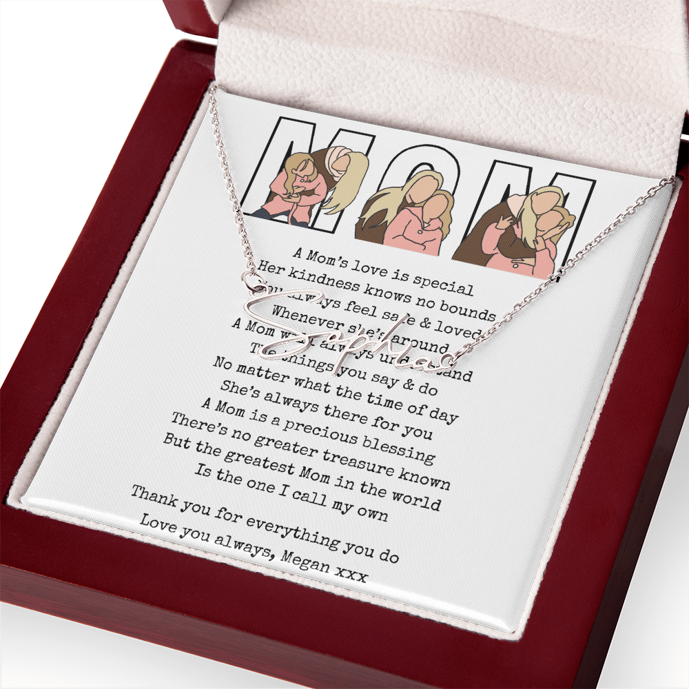 Personalized Mom Signature Name Necklace