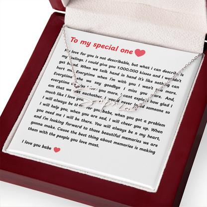 Personalized To My Special One Signature Name Necklace