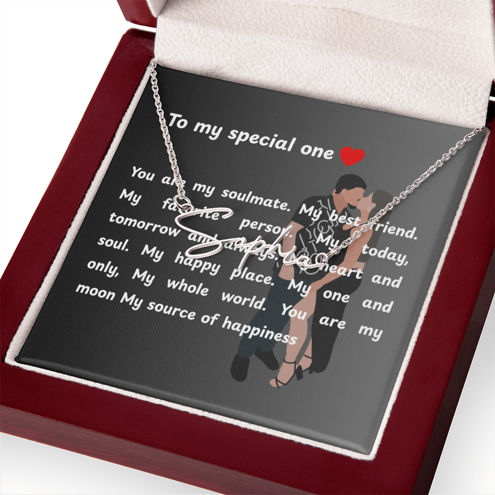 Personalized To My Special One Signature Name Necklace
