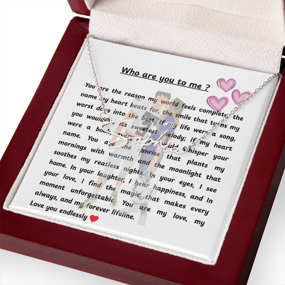 Personalized Who Are You To Me Signature Name Necklace