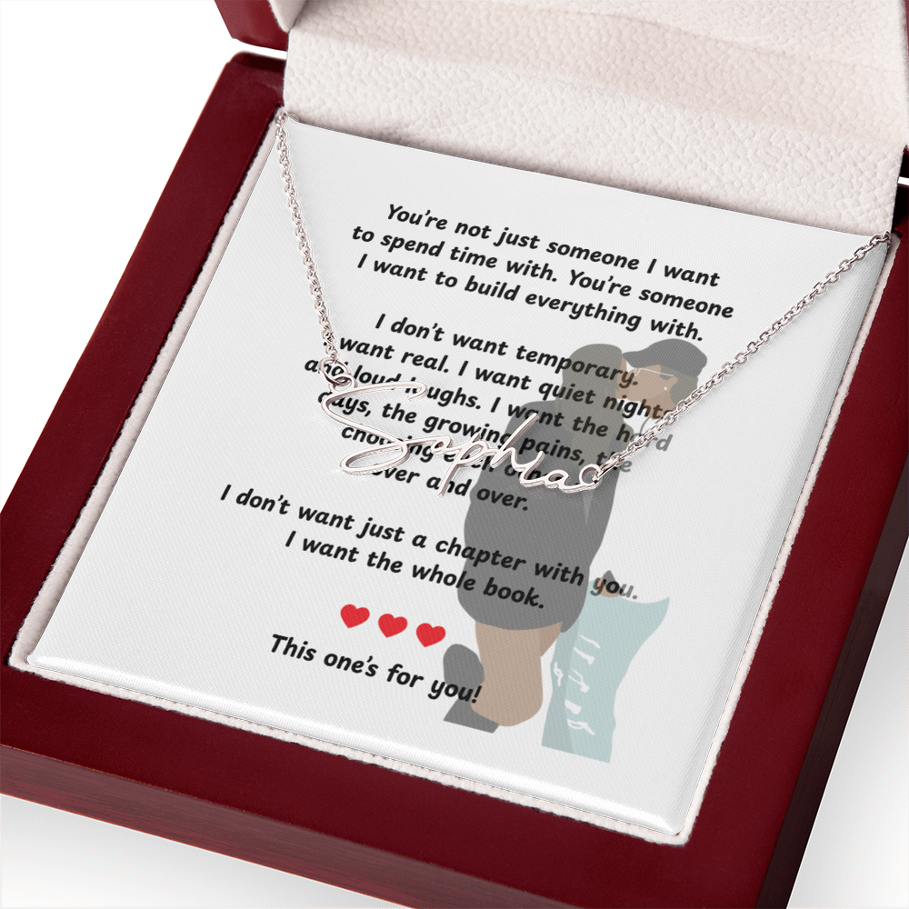 Personalized This One's For You Signature Name Necklace