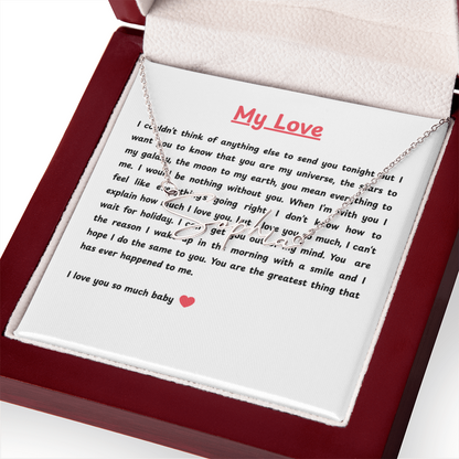 Personalized My Love Signature Name Necklace
