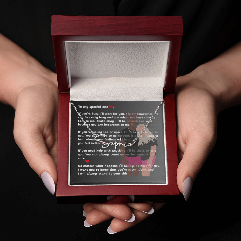 Personalized To My Special One Signature Name Necklace