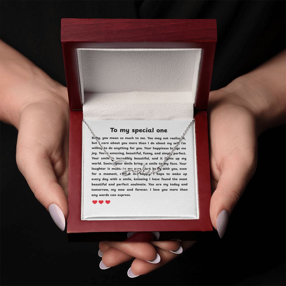 Personalized To My Special One Signature Name Necklace