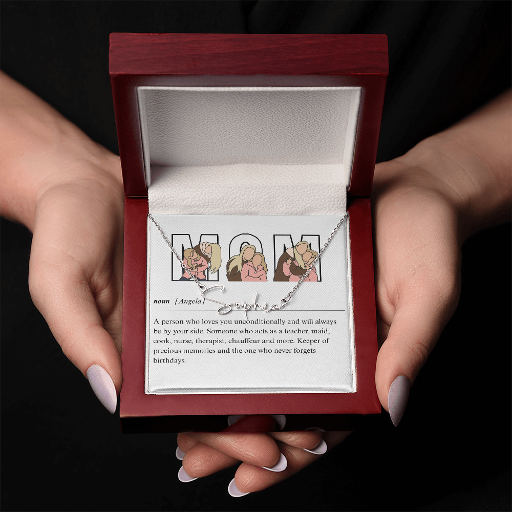 Personalized Mom Signature Name Necklace