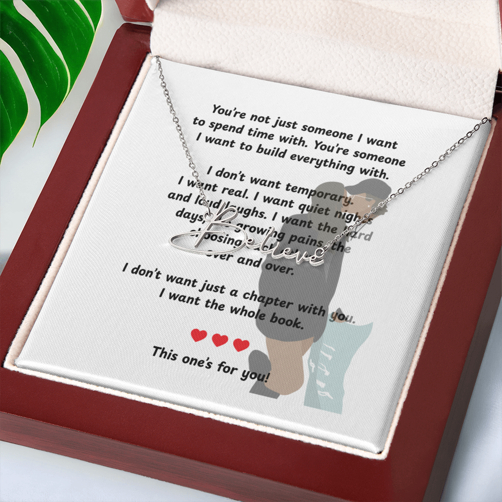 Personalized This One's For You Signature Name Necklace