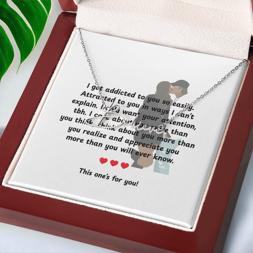 Personalized This One's For You Signature Name Necklace