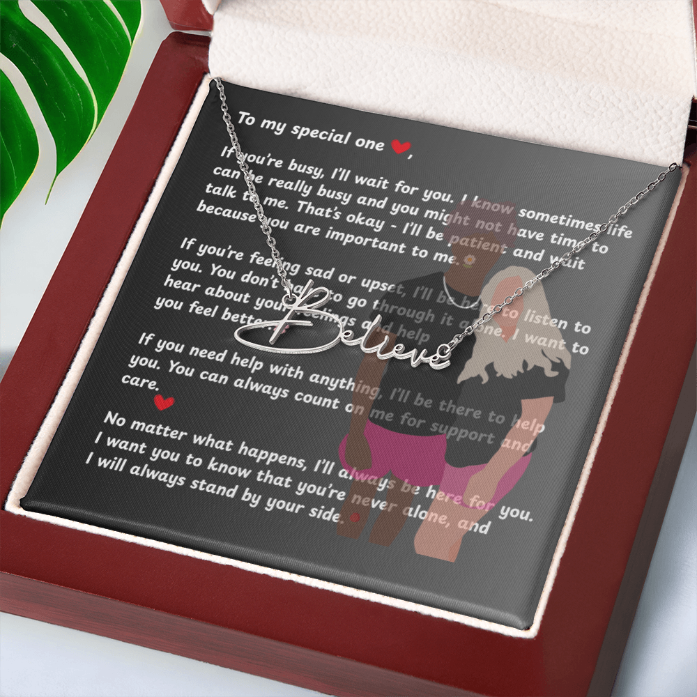 Personalized To My Special One Signature Name Necklace