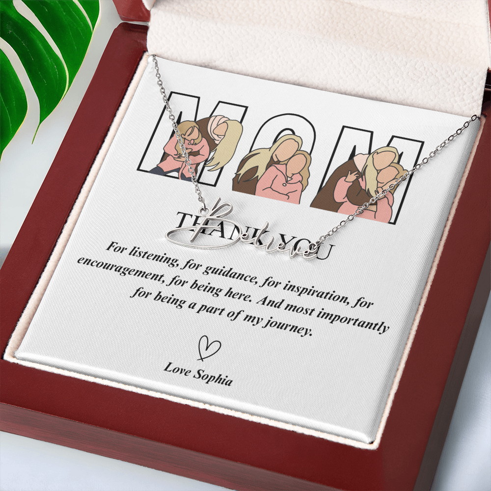 Personalized Mom Signature Name Necklace