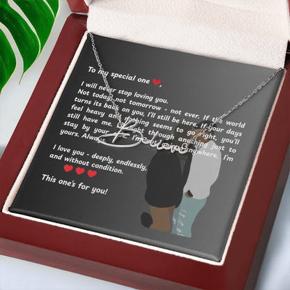 Personalized To My Special One Signature Name Necklace