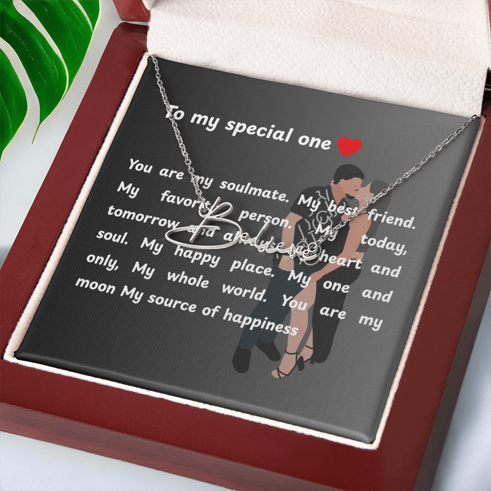 Personalized To My Special One Signature Name Necklace