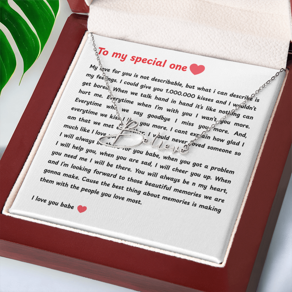 Personalized To My Special One Signature Name Necklace