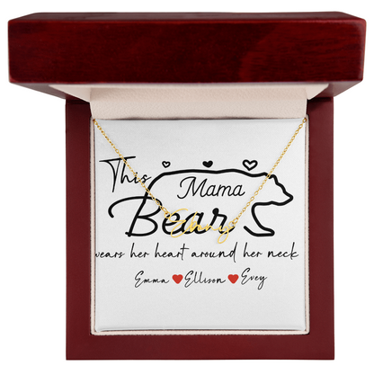 Personalized Mama Bear Signature Name Necklace
